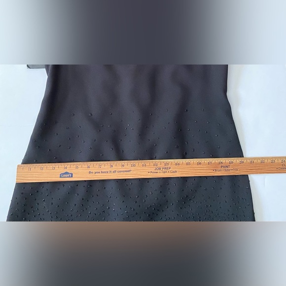 Vintage Nina Piccalino Black Short Sleeve Sparkle Dots Sheath Formal Party Dress - Picture 8 of 12